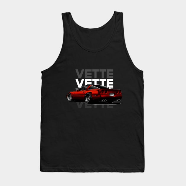 USDM - Vette C4 - CarCorner Tank Top by CarCorner - Automotive Artwork